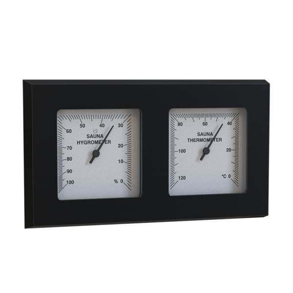 Thermo-Hygrometer Doppel Black