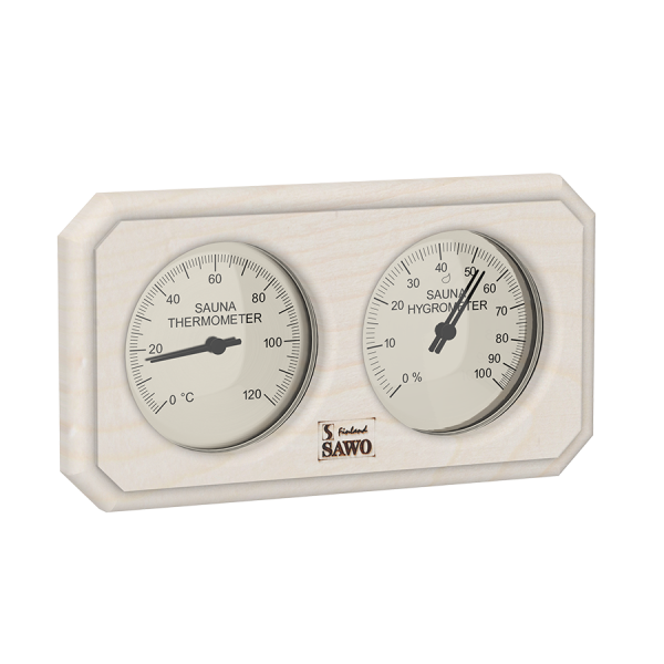 Thermo-Hygrometer Doppel Rund Zeder